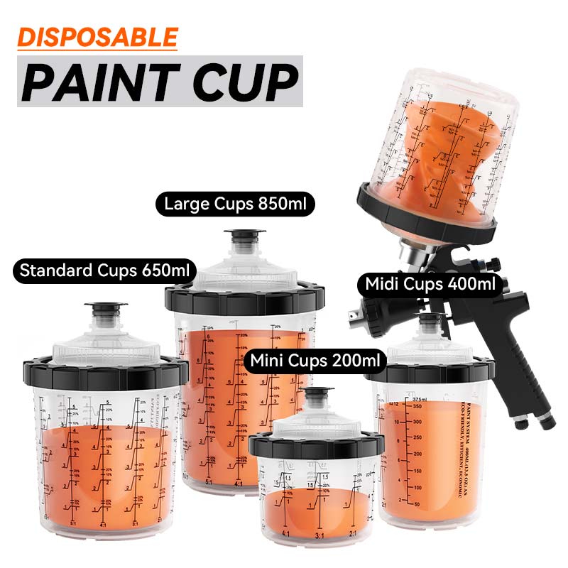 Драматично намаляване на времето за почистване и ефективността на двойния спрей: Как системата за чаша за боядисване на боя за еднократна употреба сложи край на пропиленото работно време?